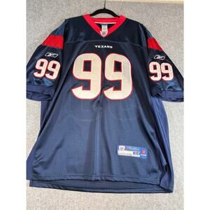 Houston Texans Jersey Mens 54 Navy Blue Red #99 J.J. Watt Reebok NFL Football